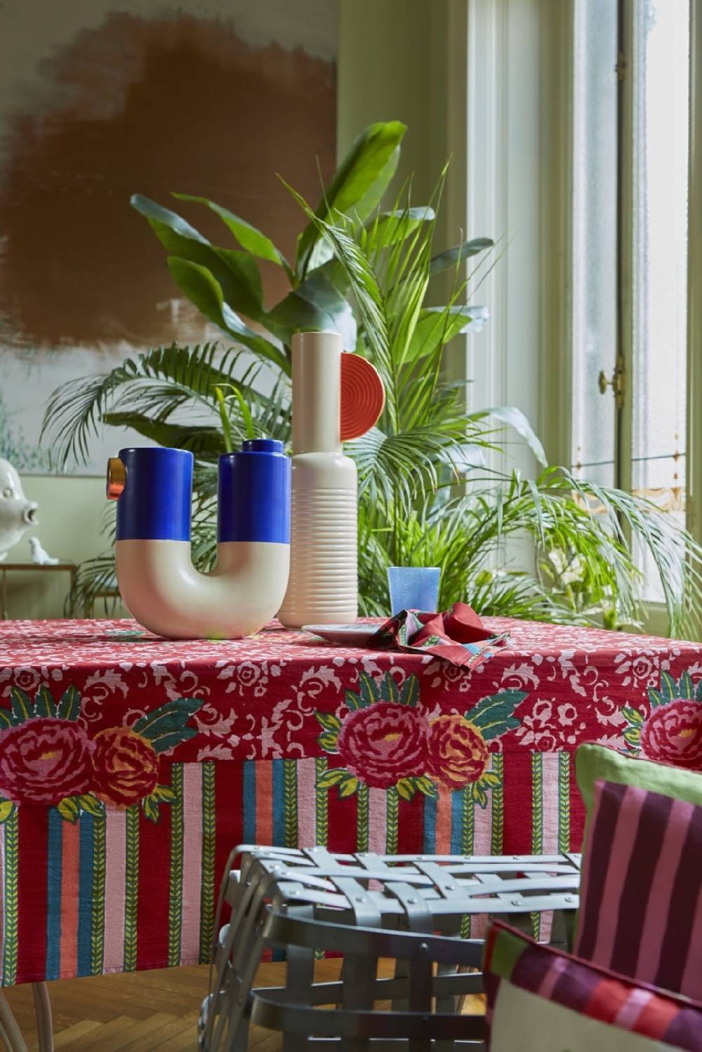 Lisa Corti telo cotone 250x270cm love red Pezzi Unici