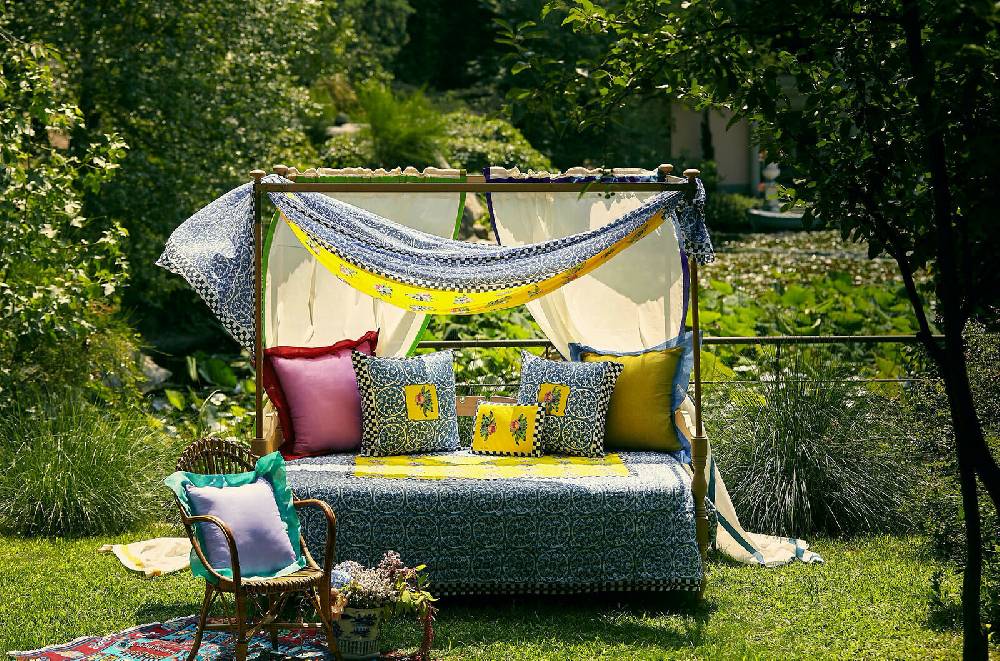 Lisa Corti tenda cotone 100x250cm bordo olive green Negozio