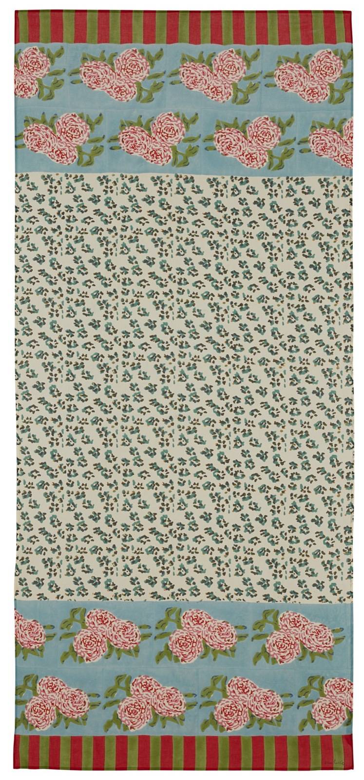 Lisa Corti tenda mussola di cotone 110x240cm leopard stripes sky 2025