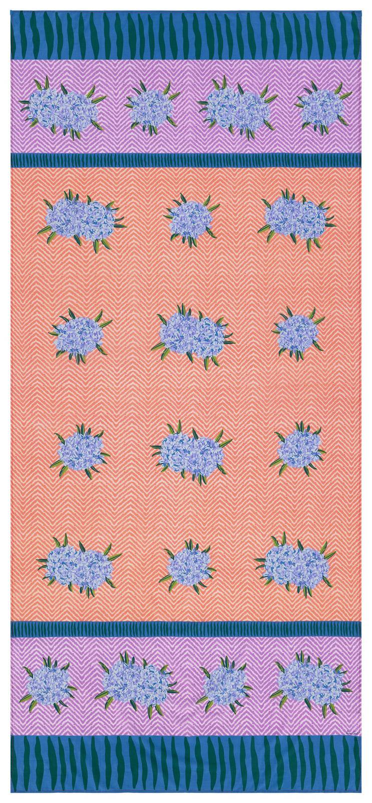 Lisa Corti tenda mussola di cotone 110x240cm oleander lilac peach Promozione