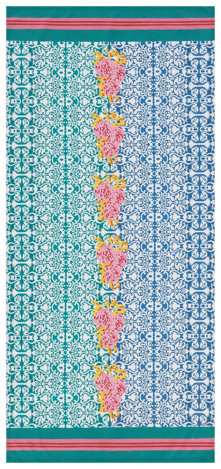 Lisa Corti tenda mussola di cotone 110x240cm dam dam veronese blue Spedizione Gratuita