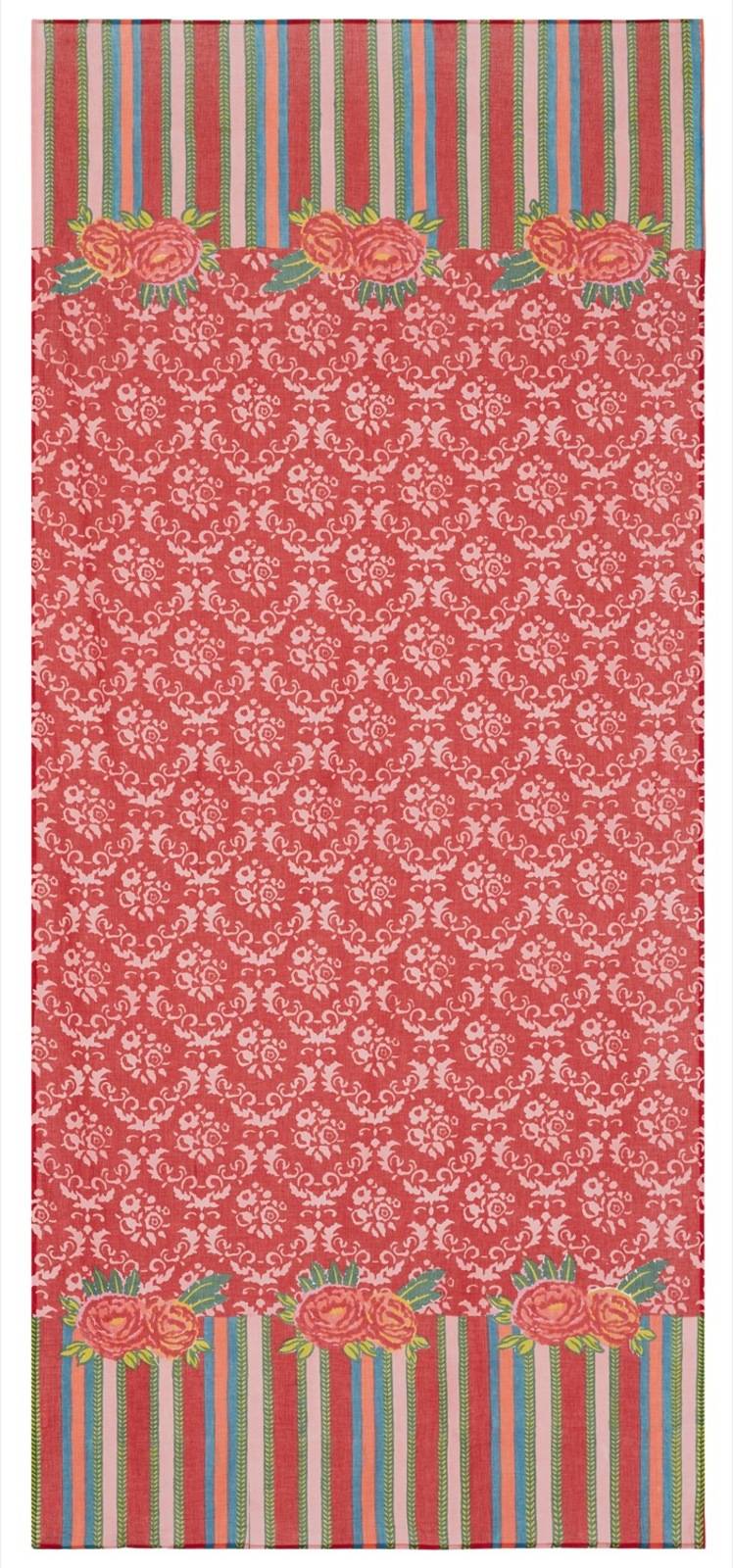 Lisa Corti tenda mussola di cotone 110x240cm love red Pezzi Unici