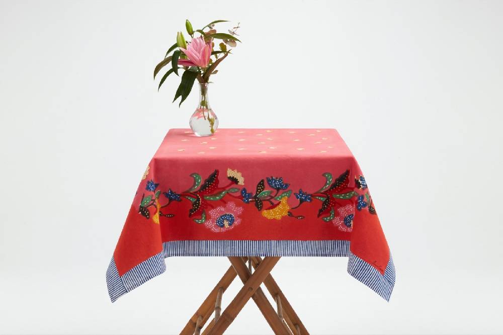 Lisa Corti telo cotone 110x110cm indonesian red rose Outlet