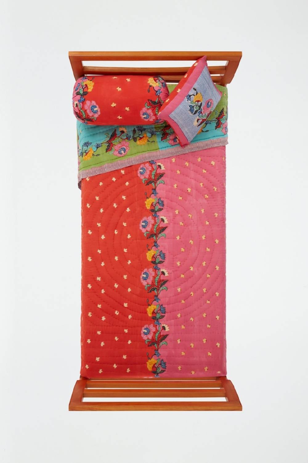 Lisa Corti trapunta reversibile 180x270cm indonesian red rose Saldi
