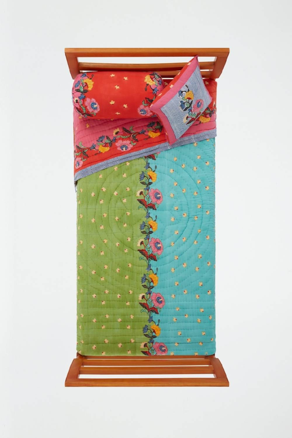 Lisa Corti trapunta reversibile 180x270cm indonesian red rose Saldi