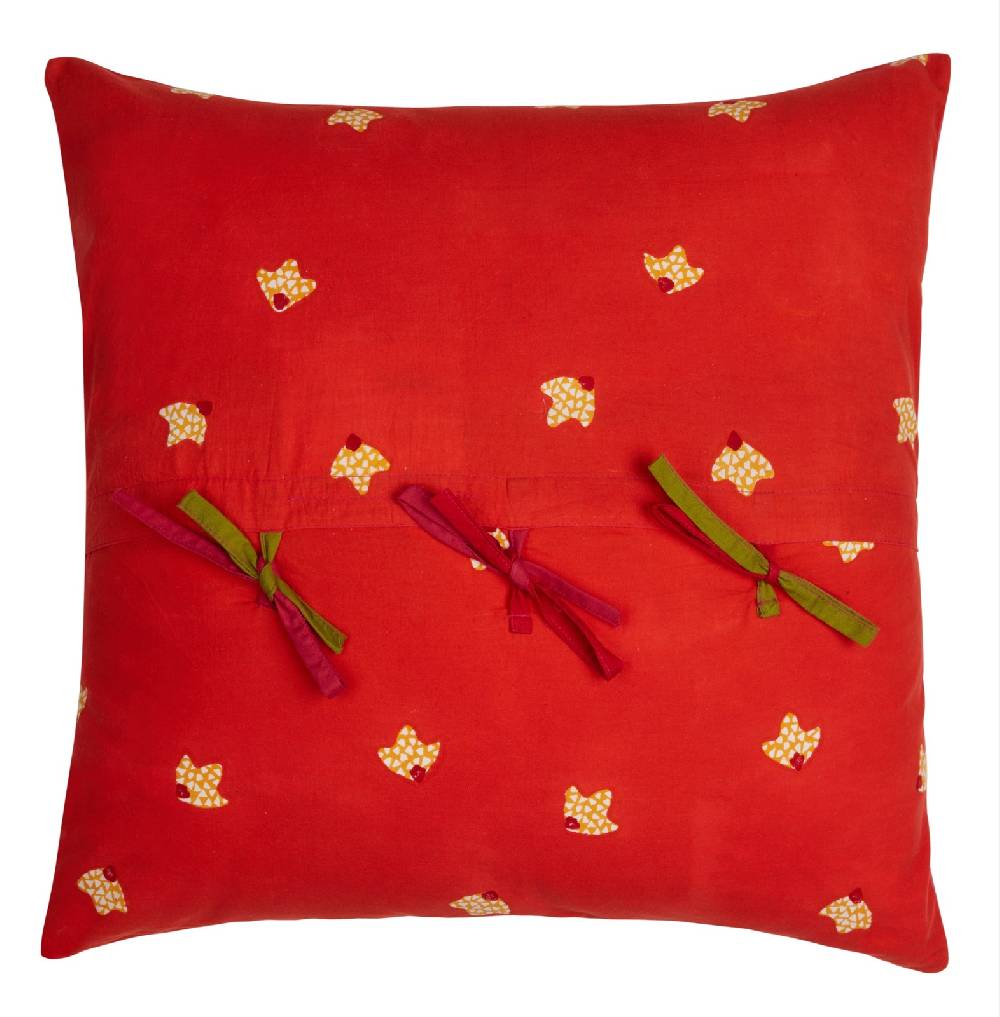Lisa Corti federa cotone 45x45cm indonesian red rose Offerte