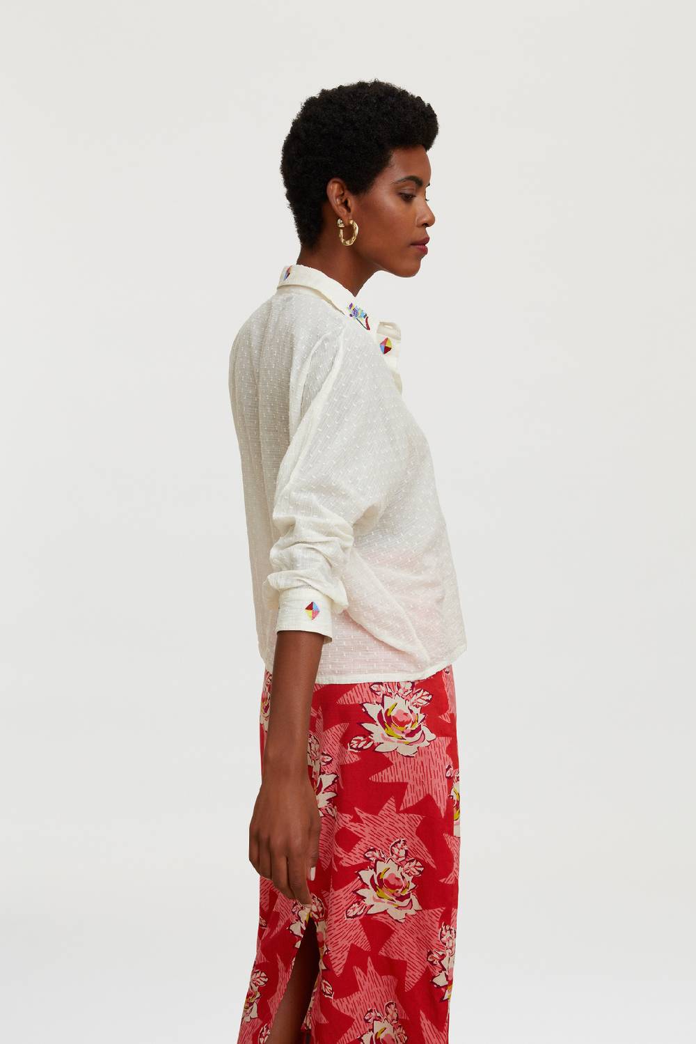 Lisa Corti camicia dahlia plumetis white Hotsell