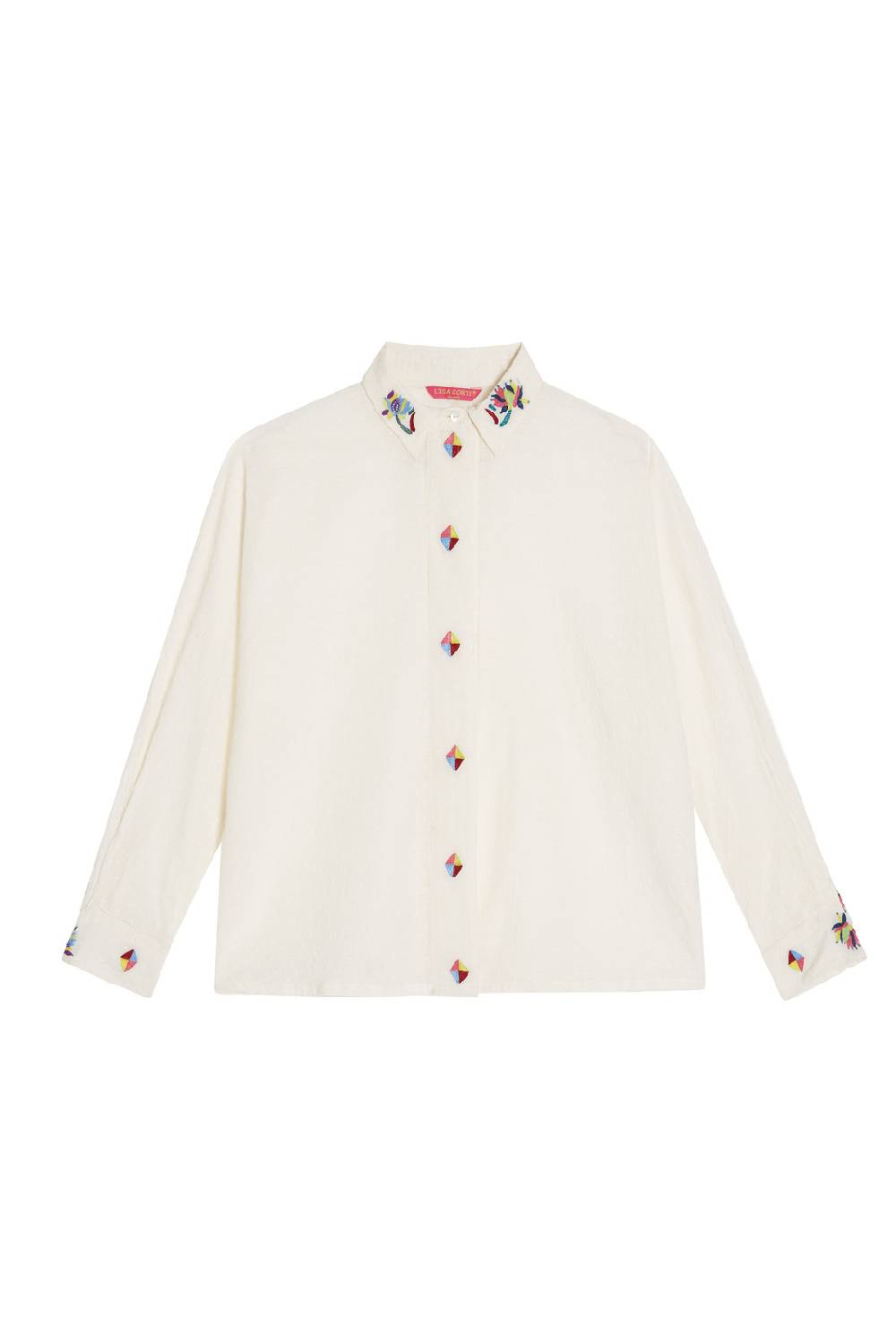 Lisa Corti camicia dahlia plumetis white Hotsell