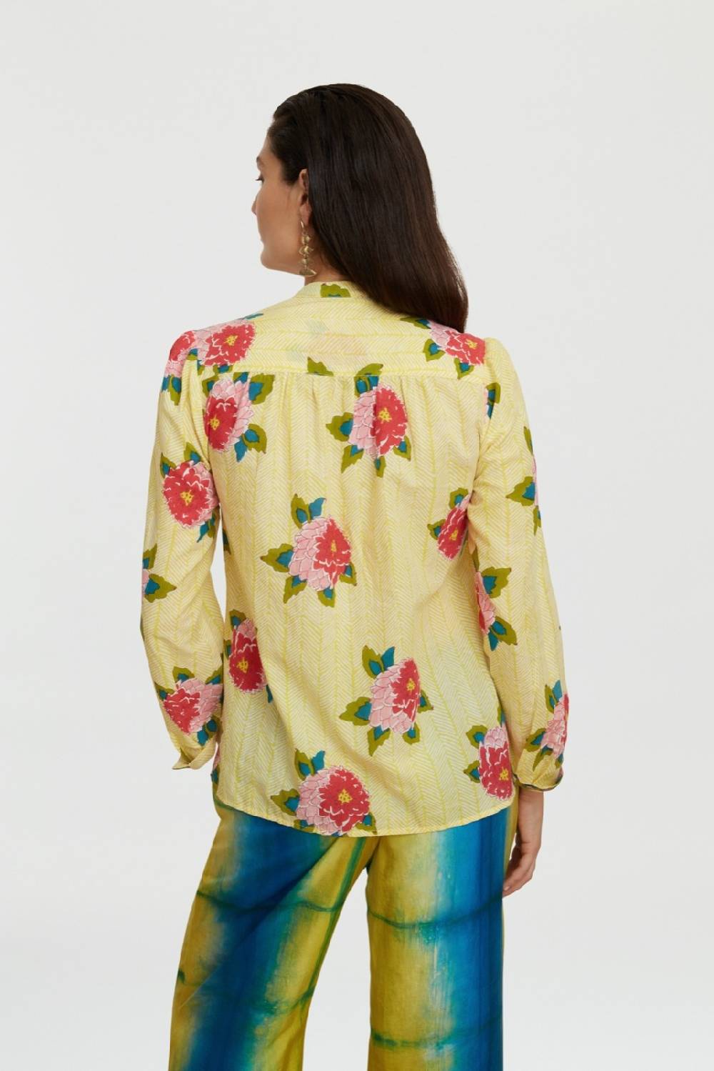 Lisa Corti camicia batumi barwara light yellow Vendita Calda