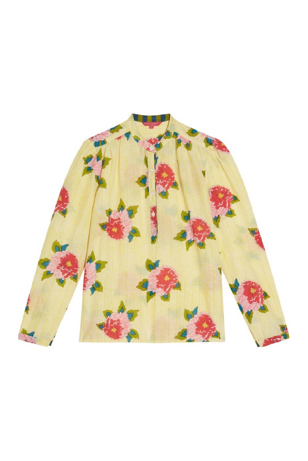 Lisa Corti camicia batumi barwara light yellow Vendita Calda