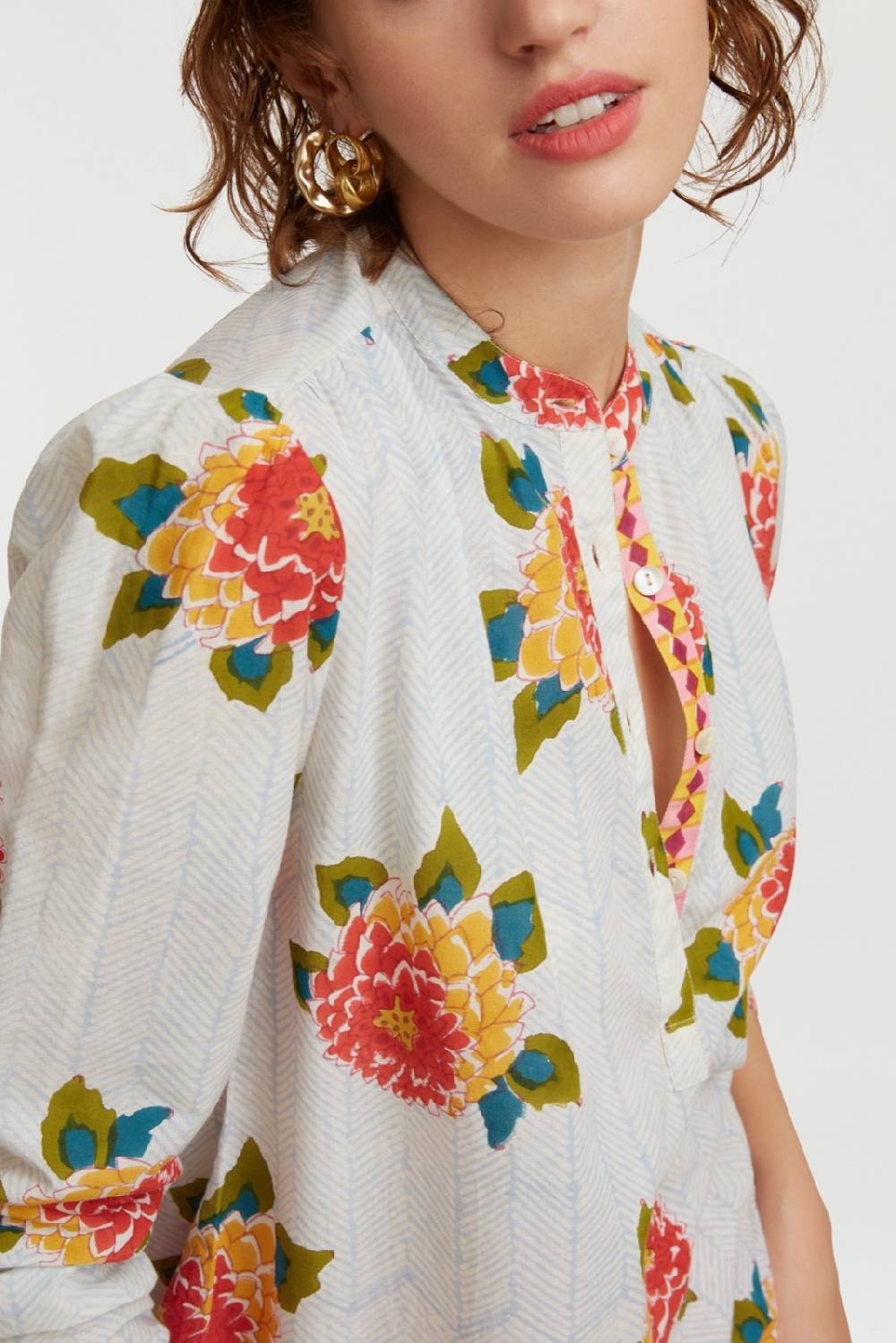 Lisa Corti camicia batumi barwara light blue Vendita Economica