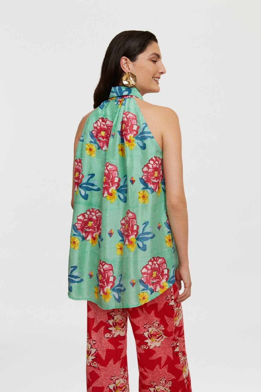 Lisa Corti camicia ava ramye aqua Negozio