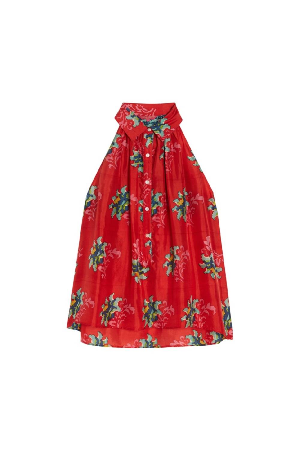 Lisa Corti camicia ava tangeri flower coral Nuova