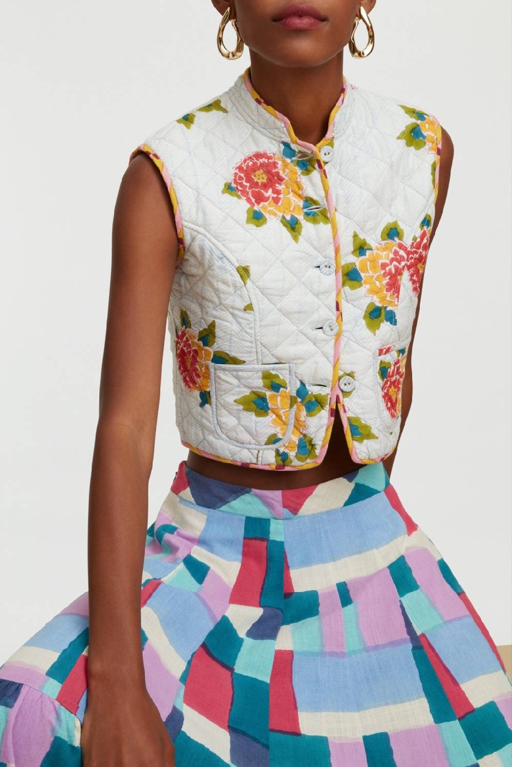 Lisa Corti gilet jaipur barwara light blue Offerta speciale