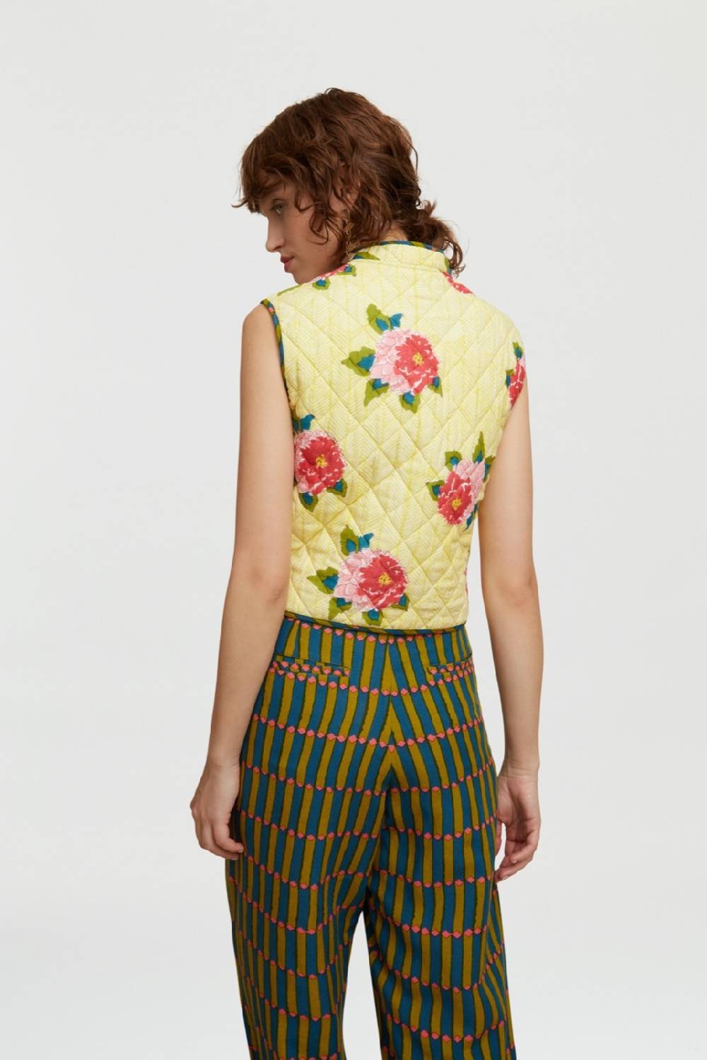 Lisa Corti gilet jaipur barwara light yellow Comprare a buon mercato