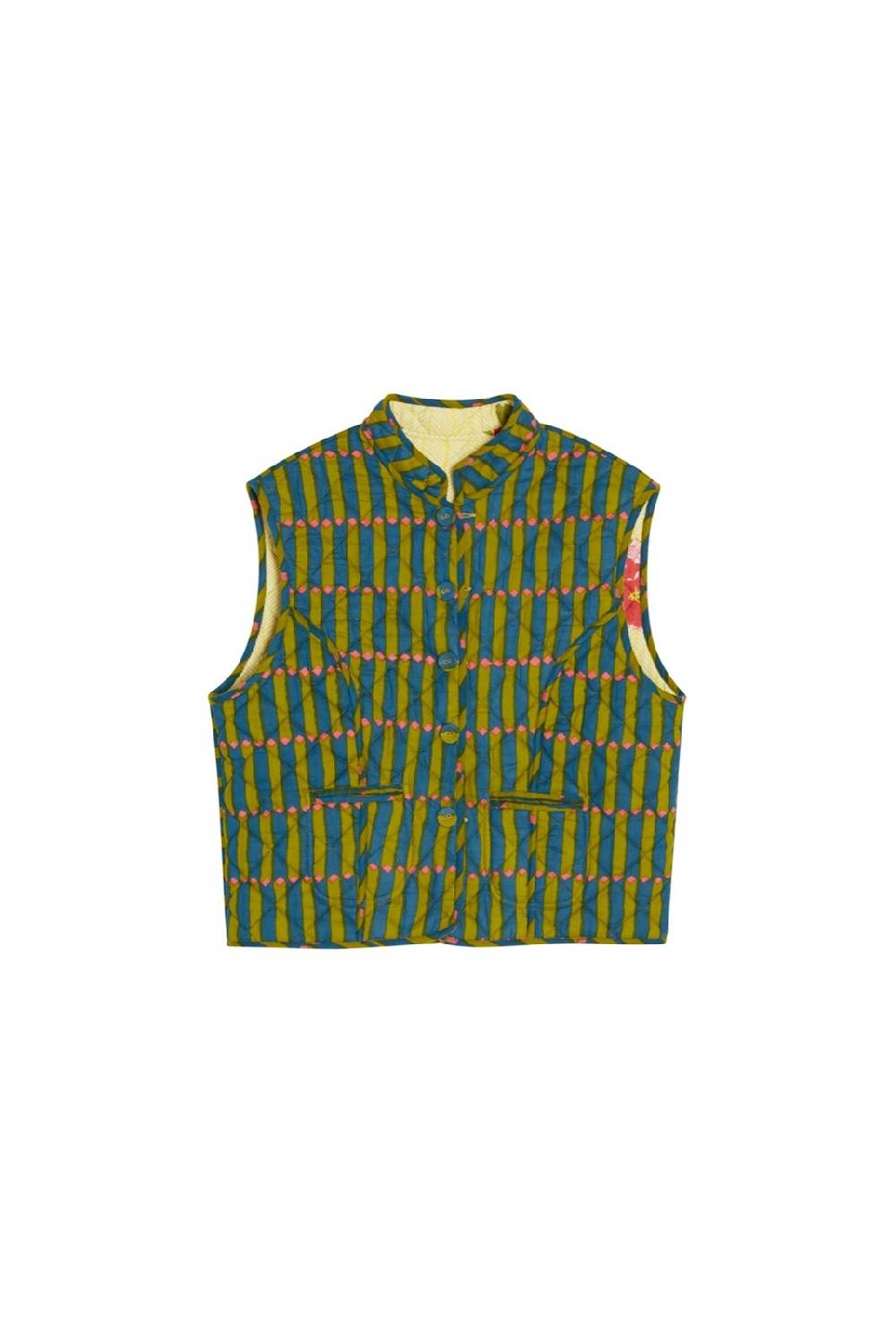 Lisa Corti gilet jaipur barwara light yellow Comprare a buon mercato