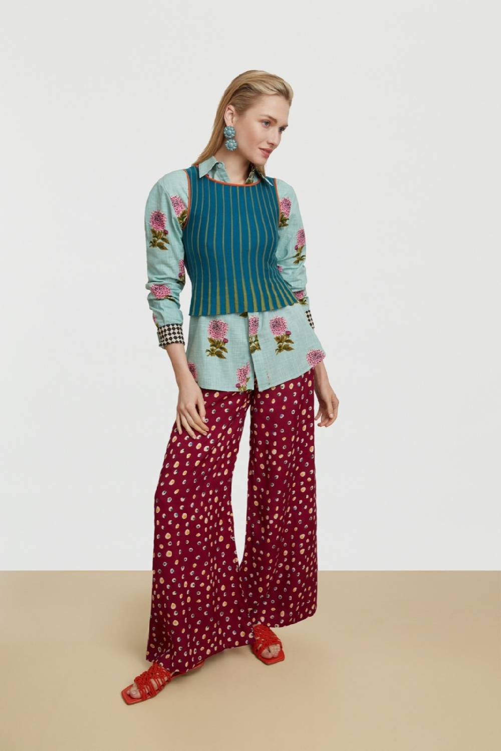Lisa Corti camicia acapulco mamagoto celadon Flash Sale