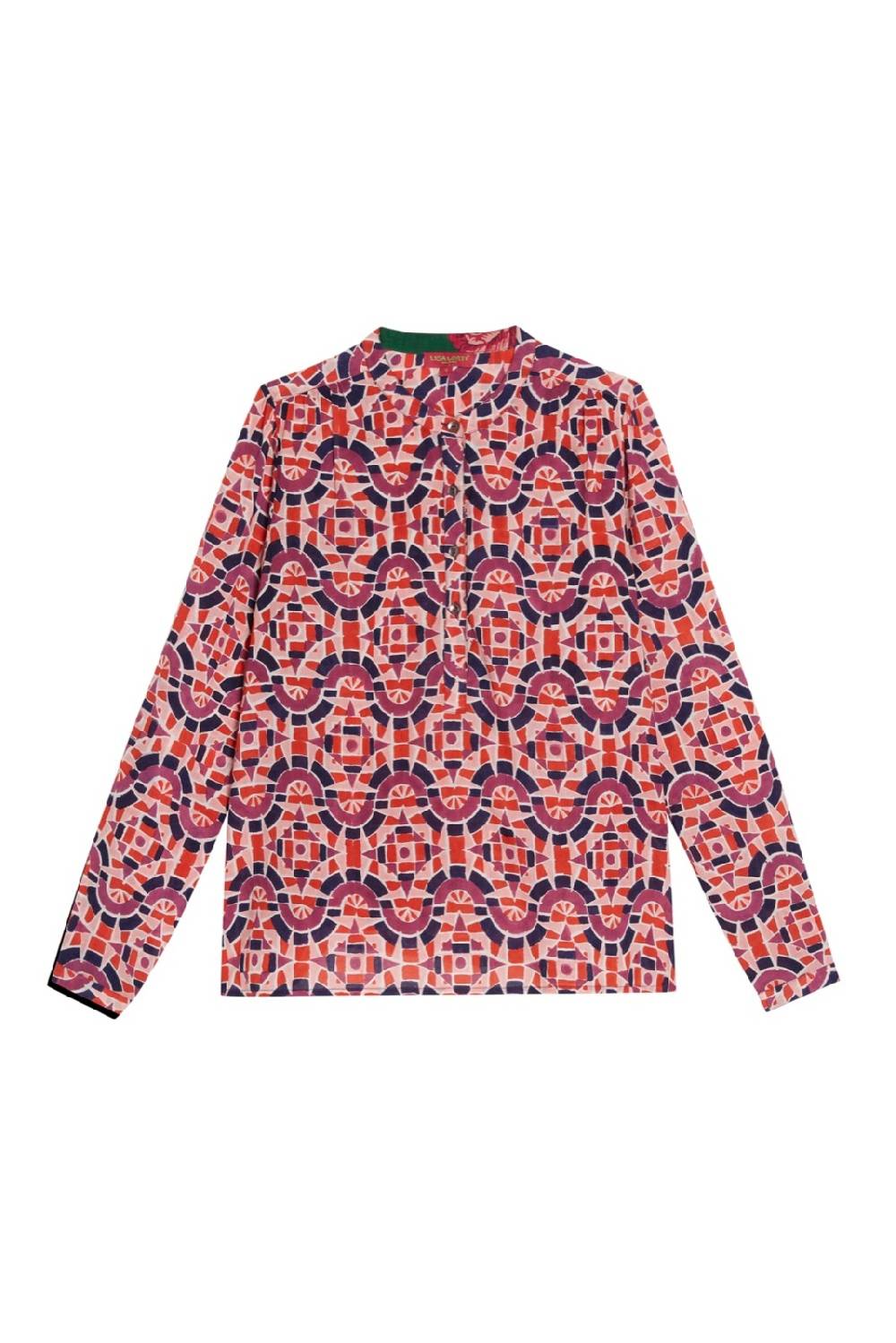 Lisa Corti camicia batumi folk mirror purple Shopping online