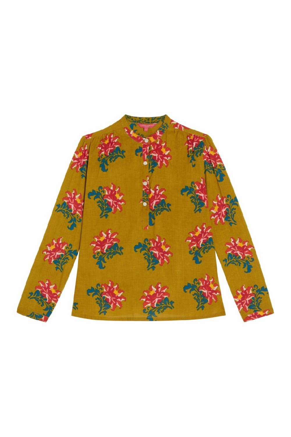 Lisa Corti camicia batumi tangeri rose olive green Vendite stagionali