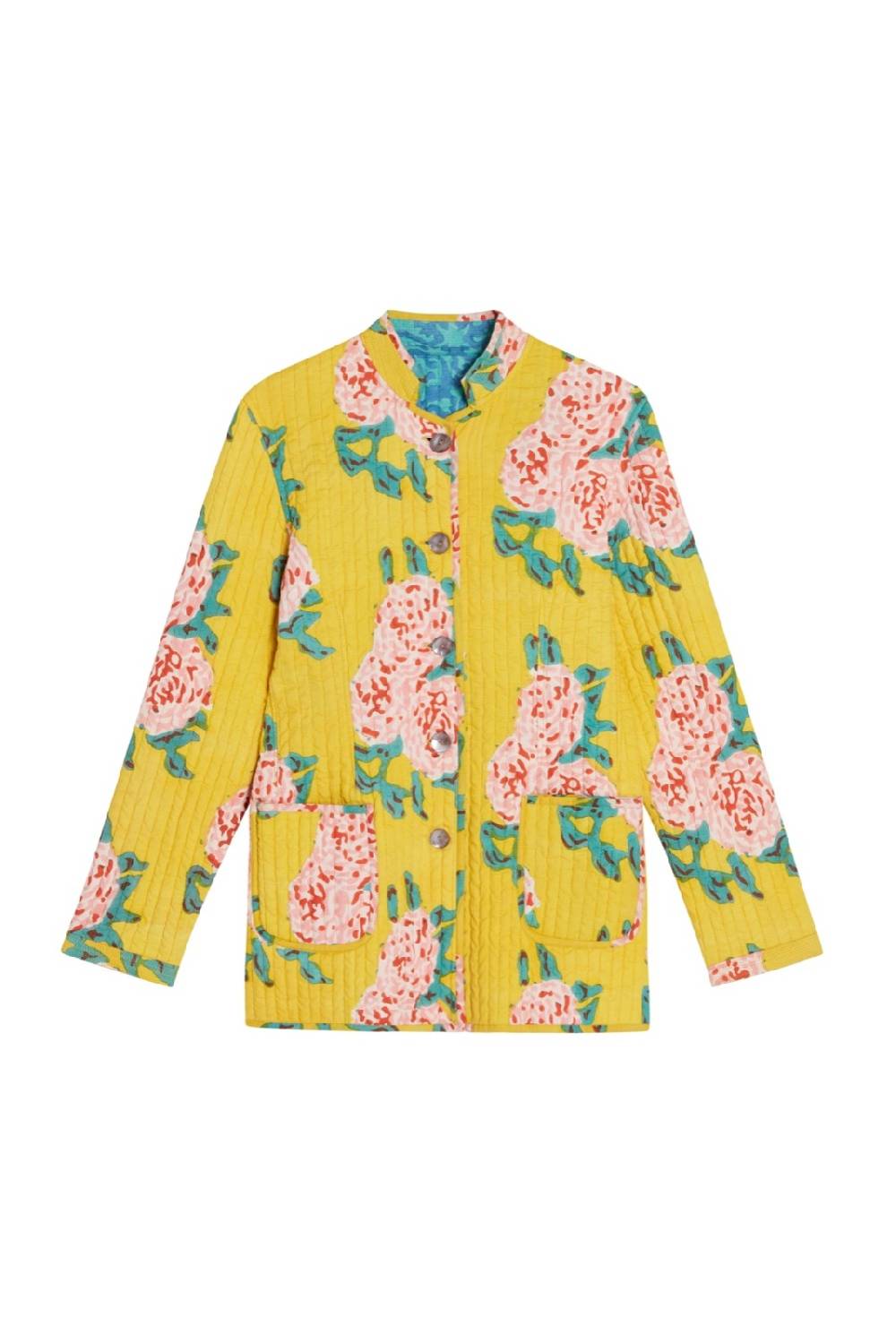 Lisa Corti giacca reversibile jhodpuri leopard flower yellow Cyber Monday