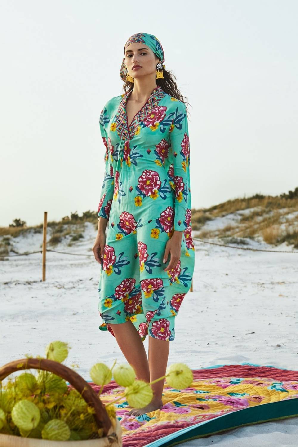 Lisa Corti caftano radha ramye aqua Nuovi prodotti