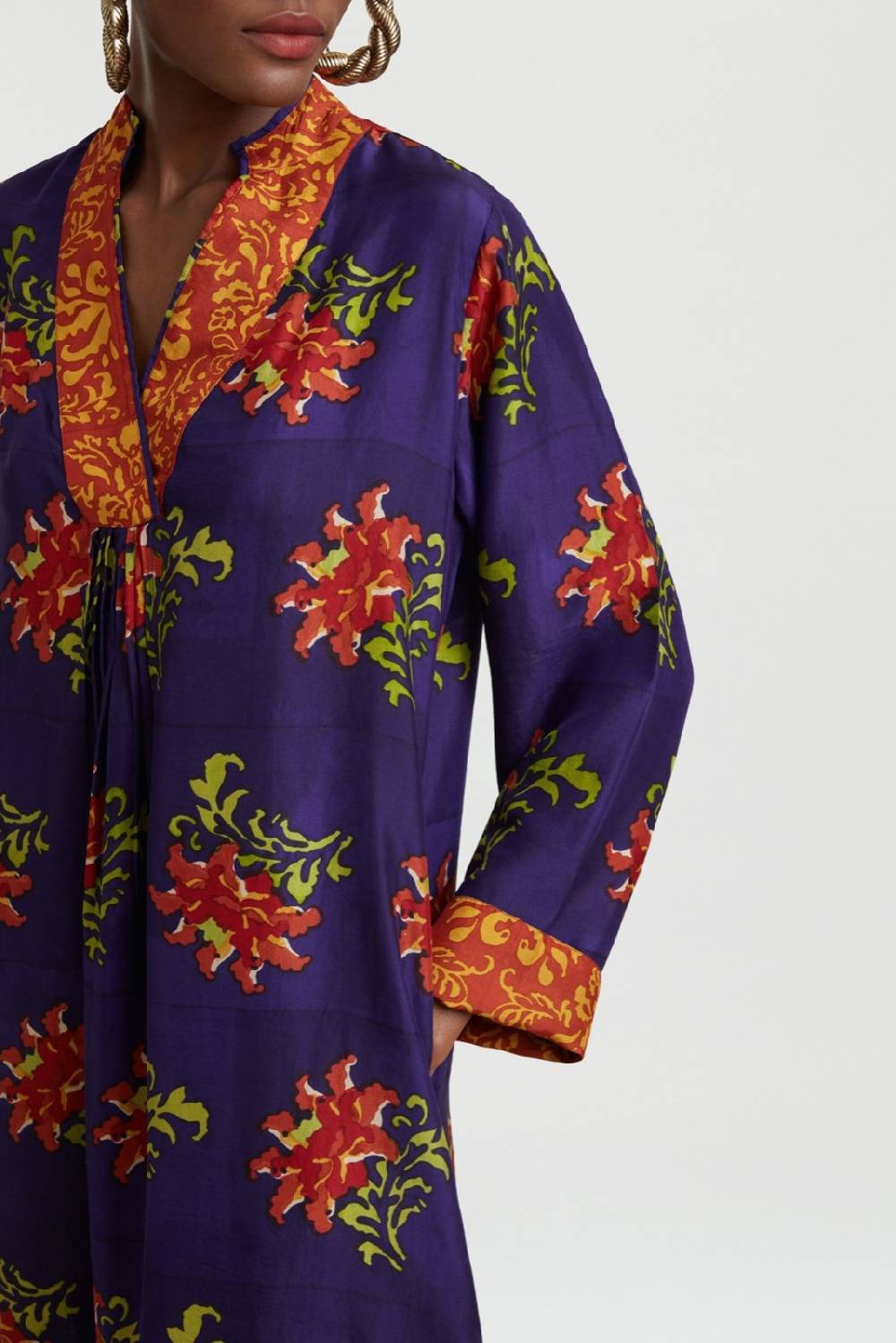 Lisa Corti caftano radha tangeri flower purple Bestseller