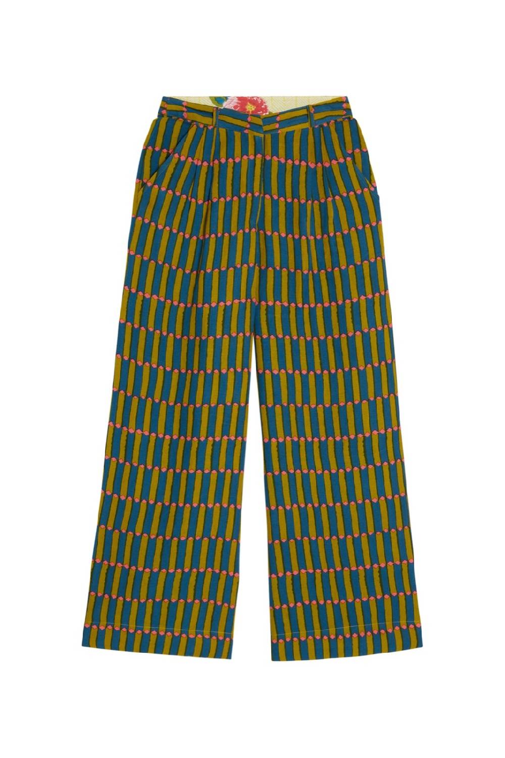 Lisa Corti pantalone theresa diamnod stripes acid green Offerte speciali