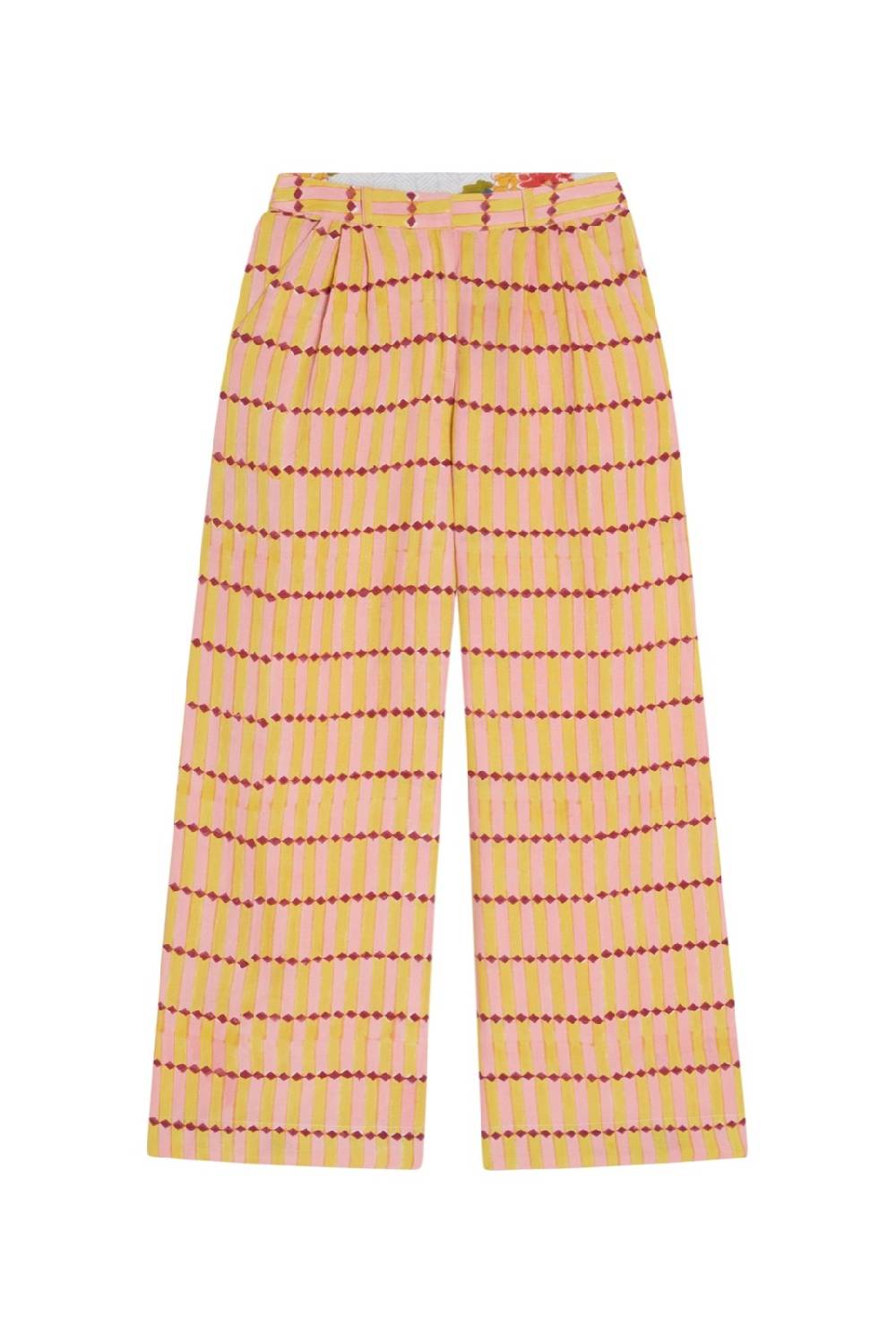 Lisa Corti pantalone theresa diamond stripes light yellow Enormi risparmi
