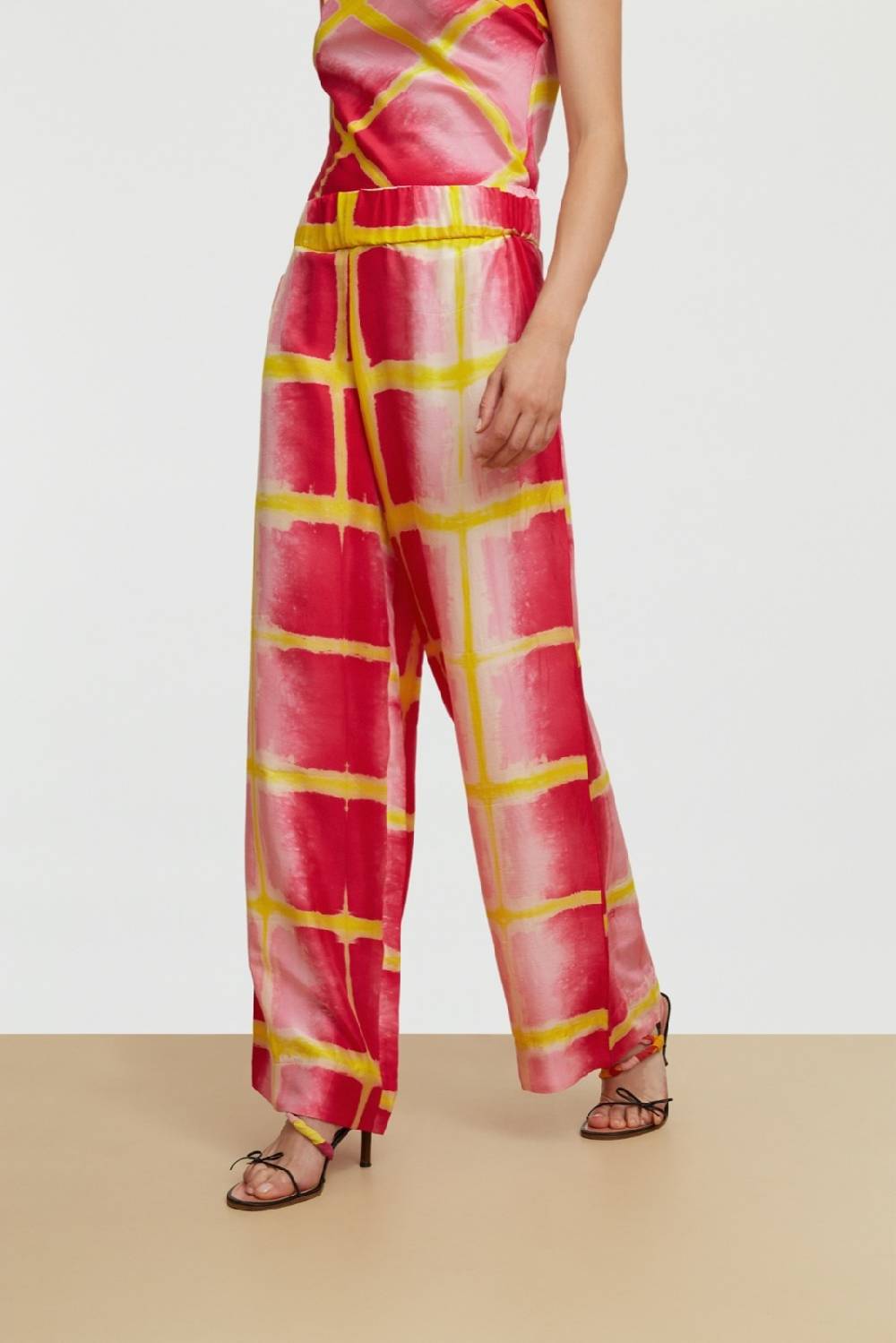 Lisa Corti pantalone onda tangra pink Sconti VIP