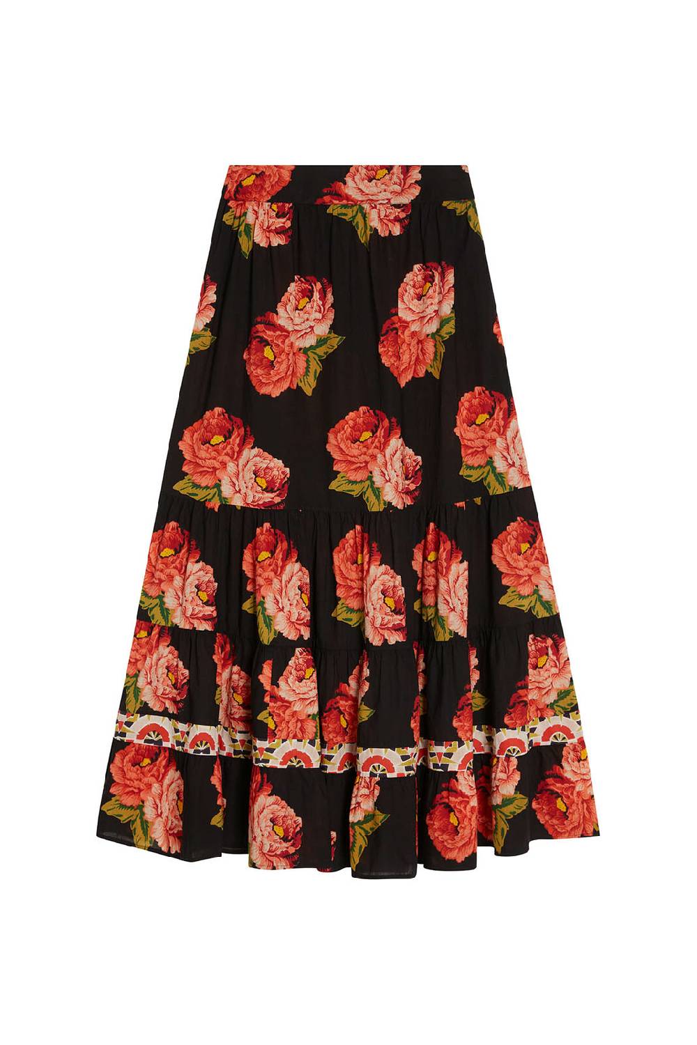 Lisa Corti gonna lehenga folk rose black Ultimi due giorni