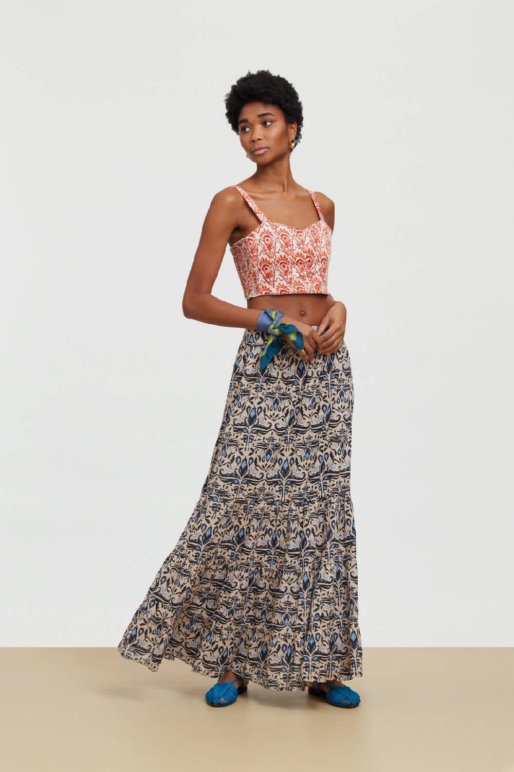 Lisa Corti gonna lehenga abhanery damasque black Promozione temporanea