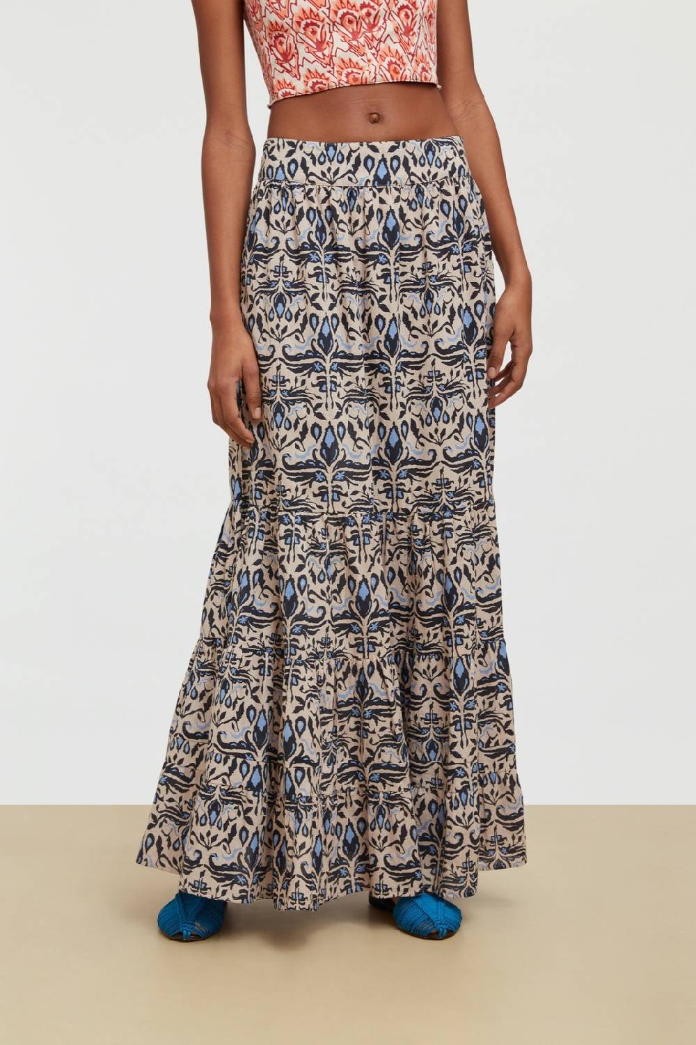 Lisa Corti gonna lehenga abhanery damasque black Promozione temporanea