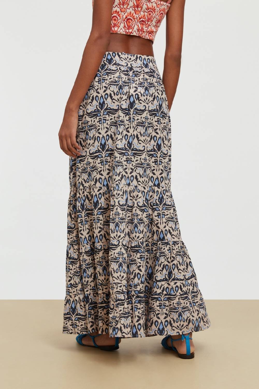 Lisa Corti gonna lehenga abhanery damasque black Promozione temporanea