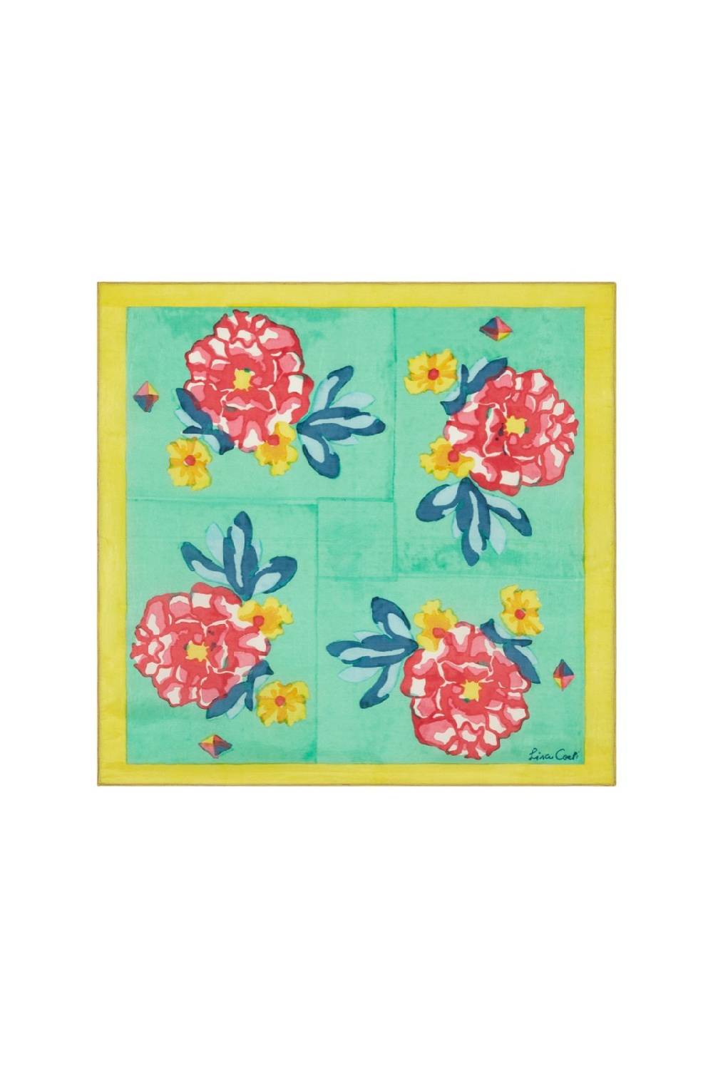 Lisa Corti pochette seta ramye aqua