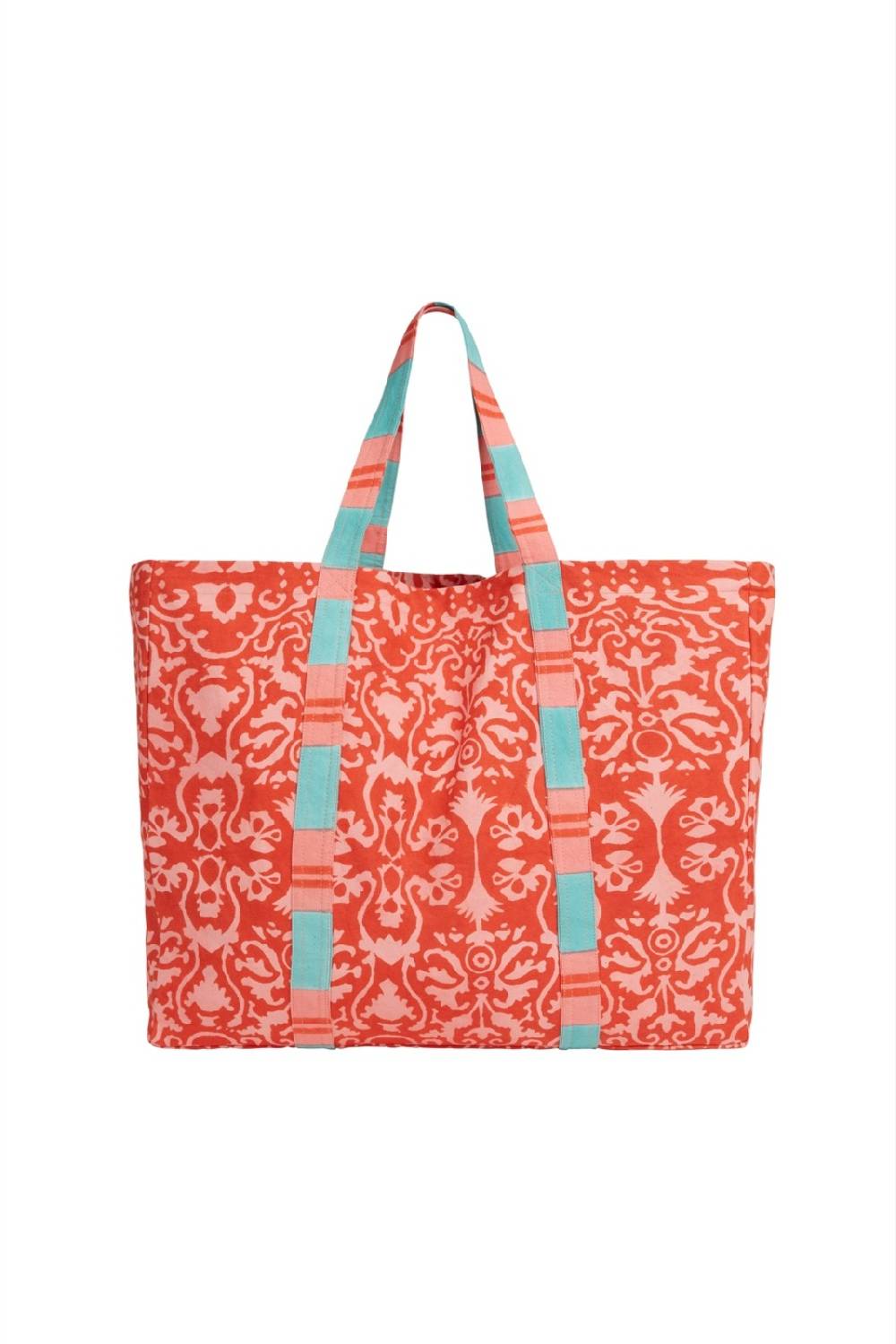 Lisa Corti borsa shopping damask design red In Linea