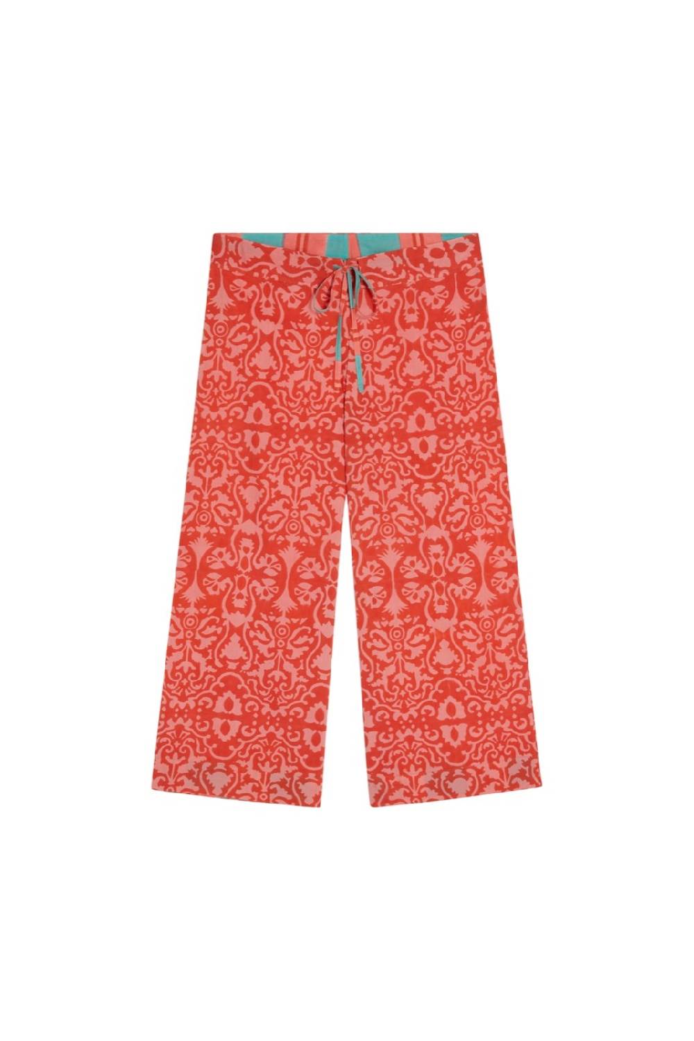 Lisa Corti pantalone cabana damask design red Qualità