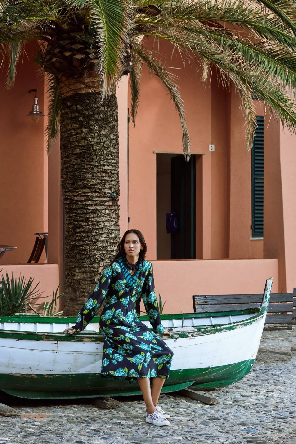 Lisa Corti caftano radha rosa spina black Soddisfazione Garantita