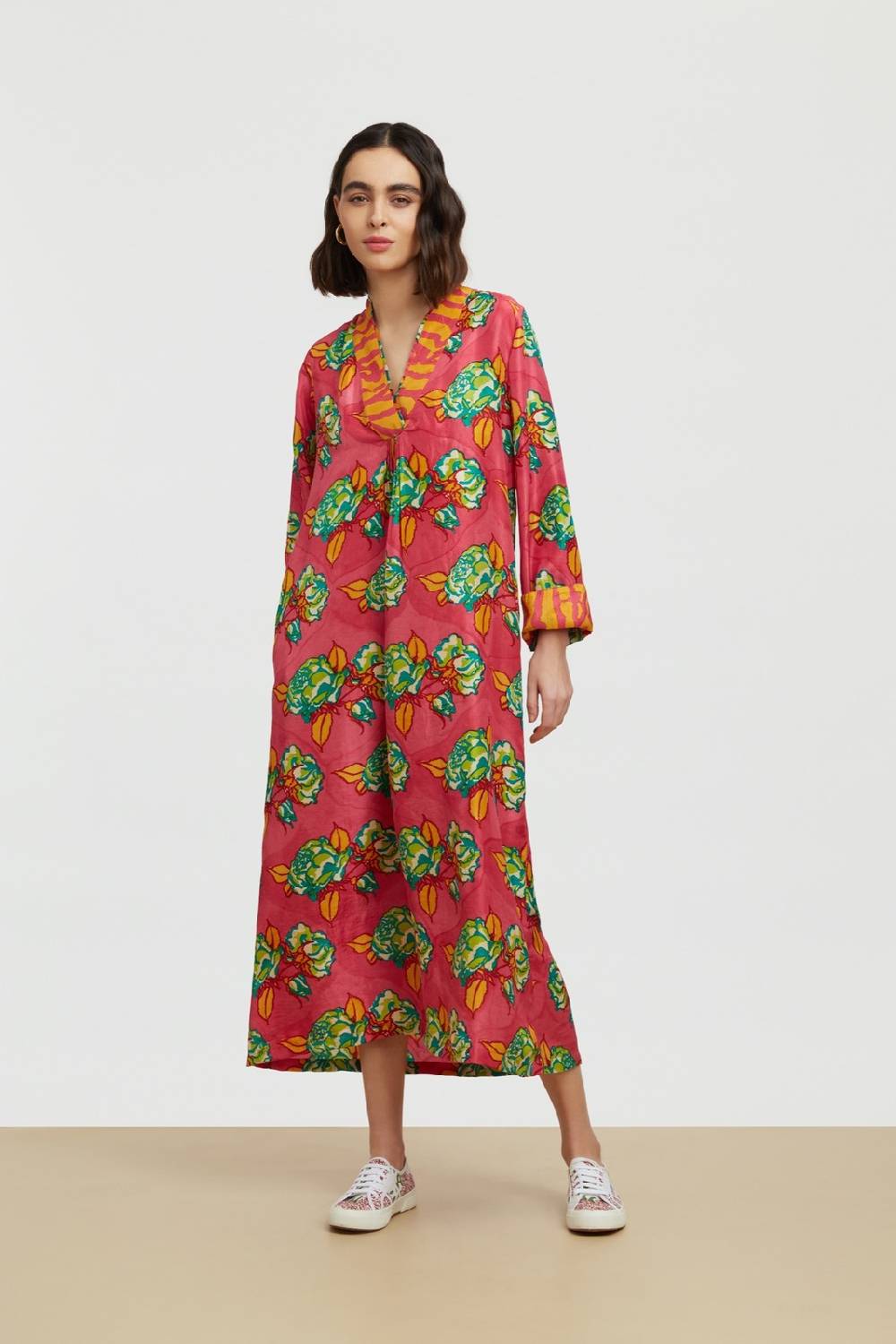 Lisa Corti caftano radha rosa spina geranium Qualità Garantita