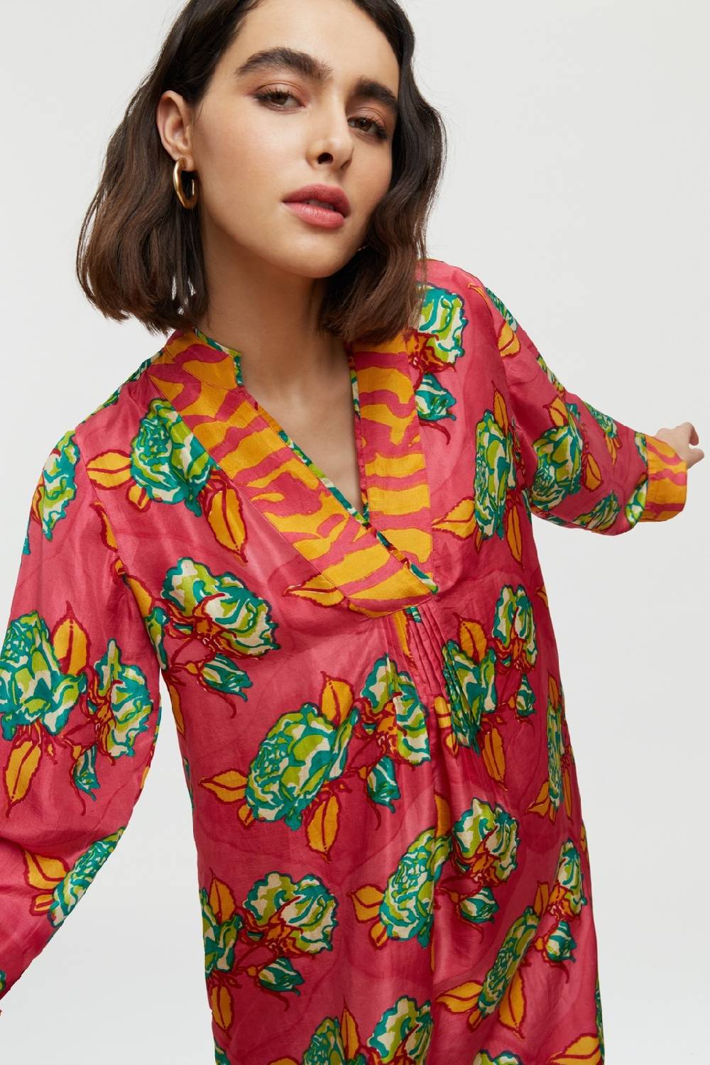 Lisa Corti caftano radha rosa spina geranium Qualità Garantita
