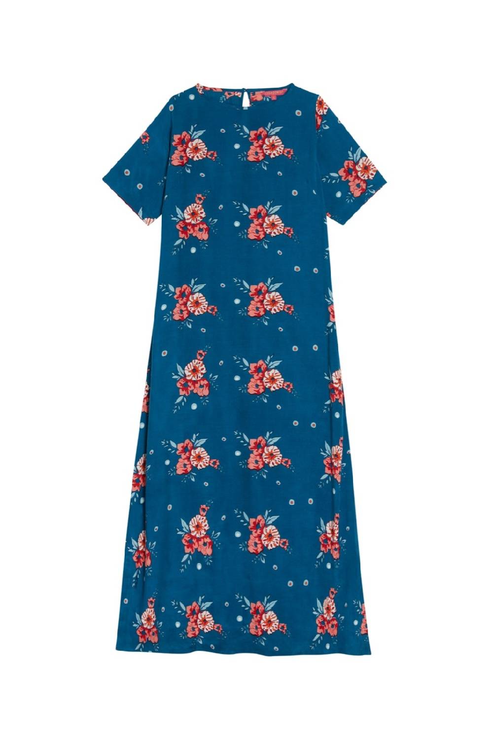 Lisa Corti abito myanmar bukhara flower teal Fino Al -60%