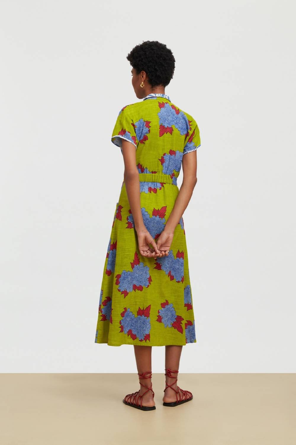 Lisa Corti abito tsubaki abhanery peony acid green Shopping Online