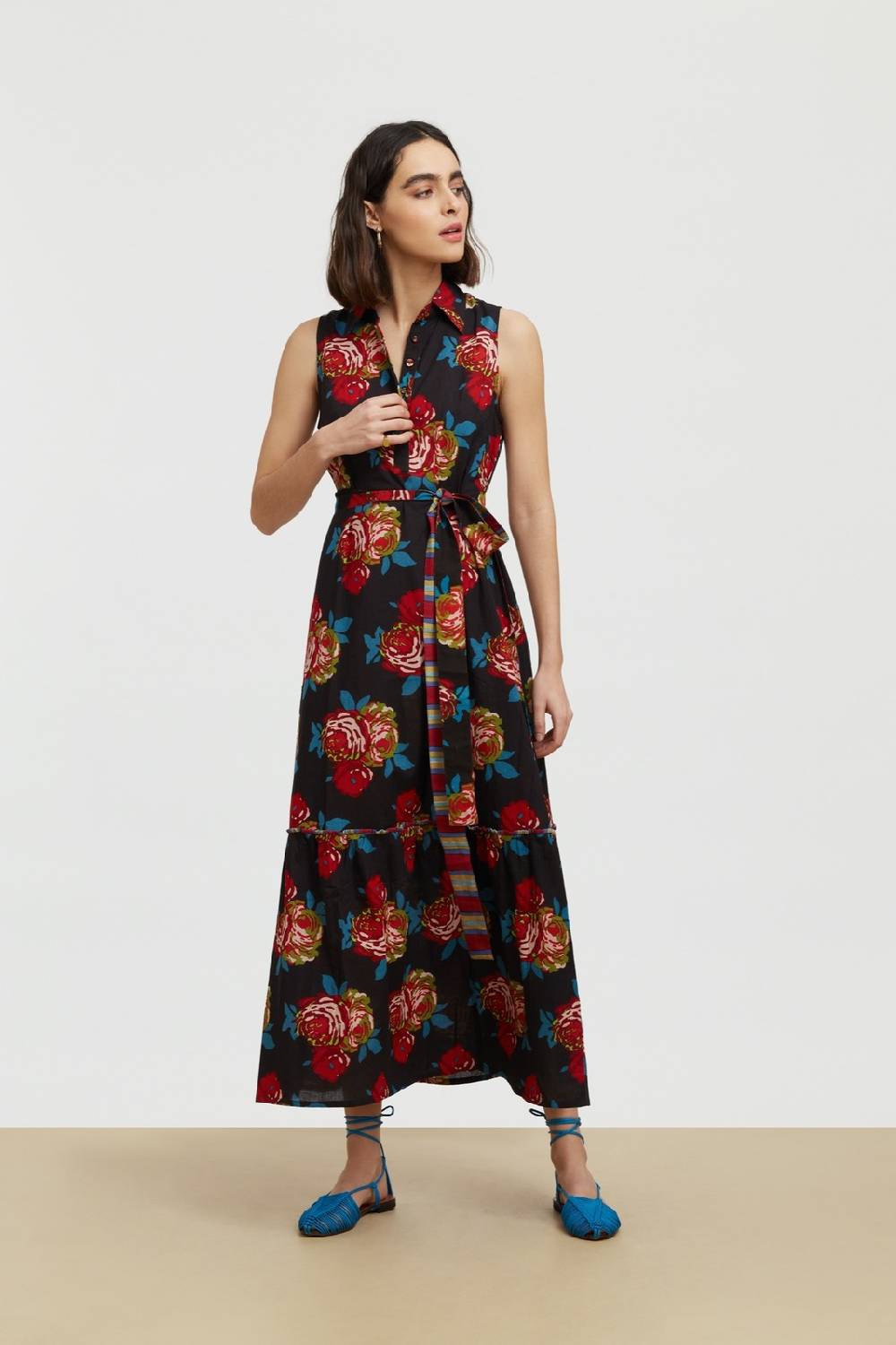 Lisa Corti abito asagao bold rose black Convenienza