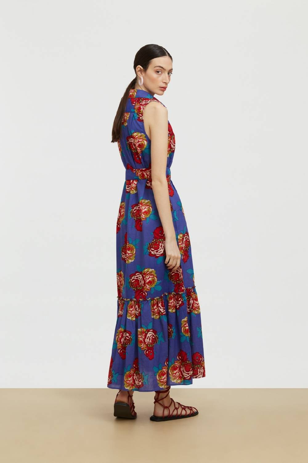 Lisa Corti abito asagao bold rose cobalt Novità