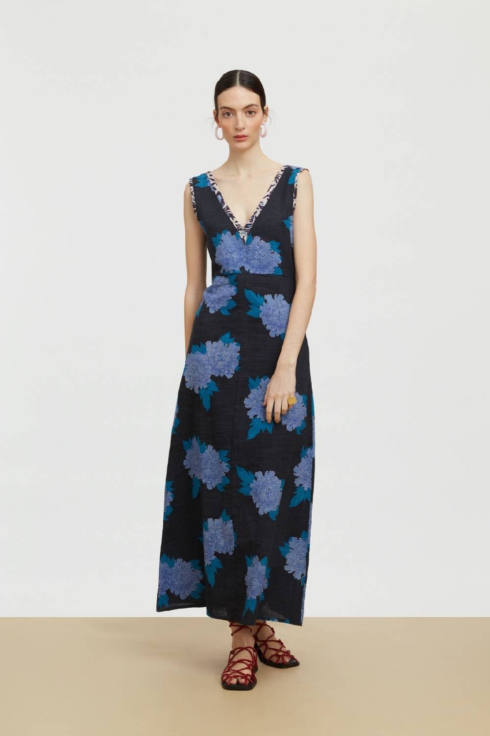Lisa Corti abito trapeze abhanery peony payne Presa