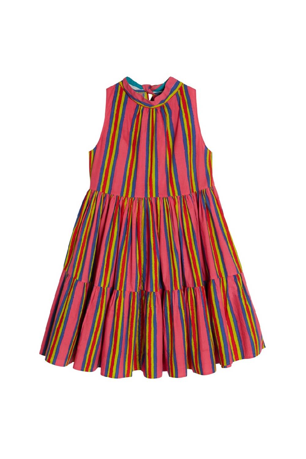 Lisa Corti abito jaipur crazy stripes fucsia Vendita Economica