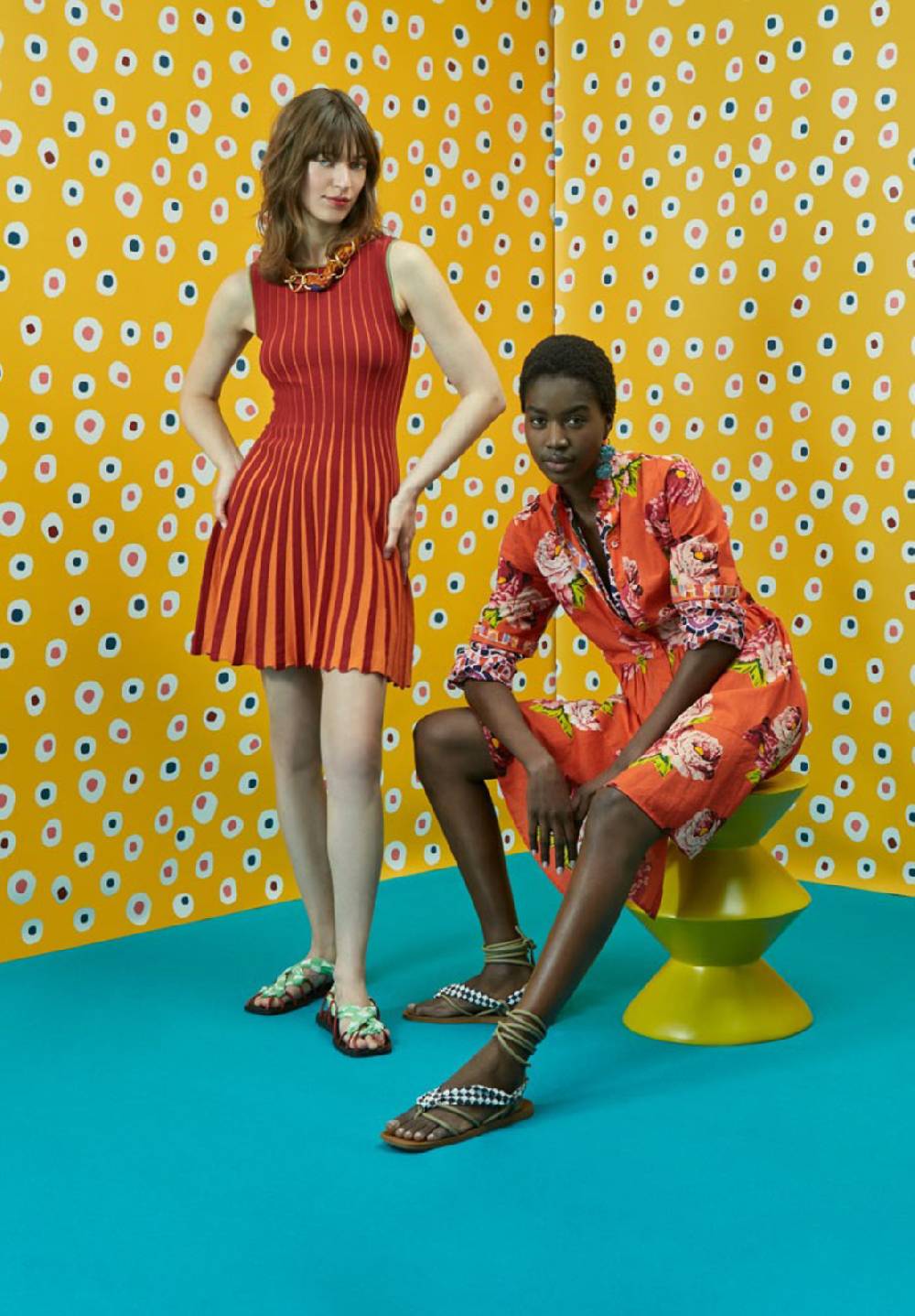 Lisa Corti abito greta folk rose coral I Più Venduti