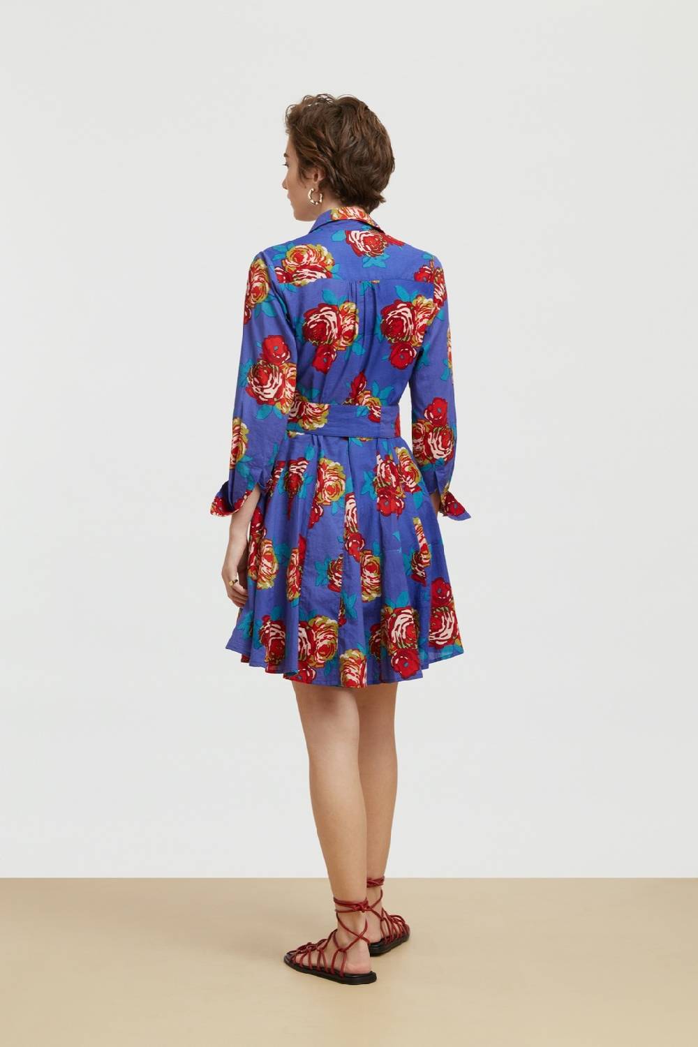 Lisa Corti abito datura bold rose cobalt Nuova