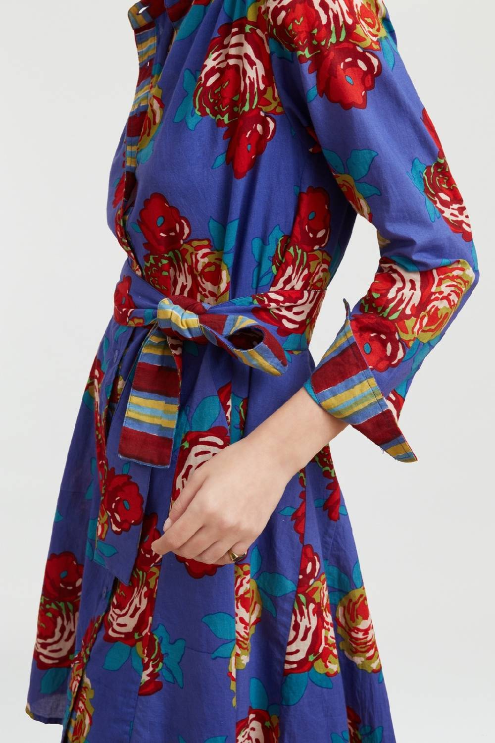 Lisa Corti abito datura bold rose cobalt Nuova