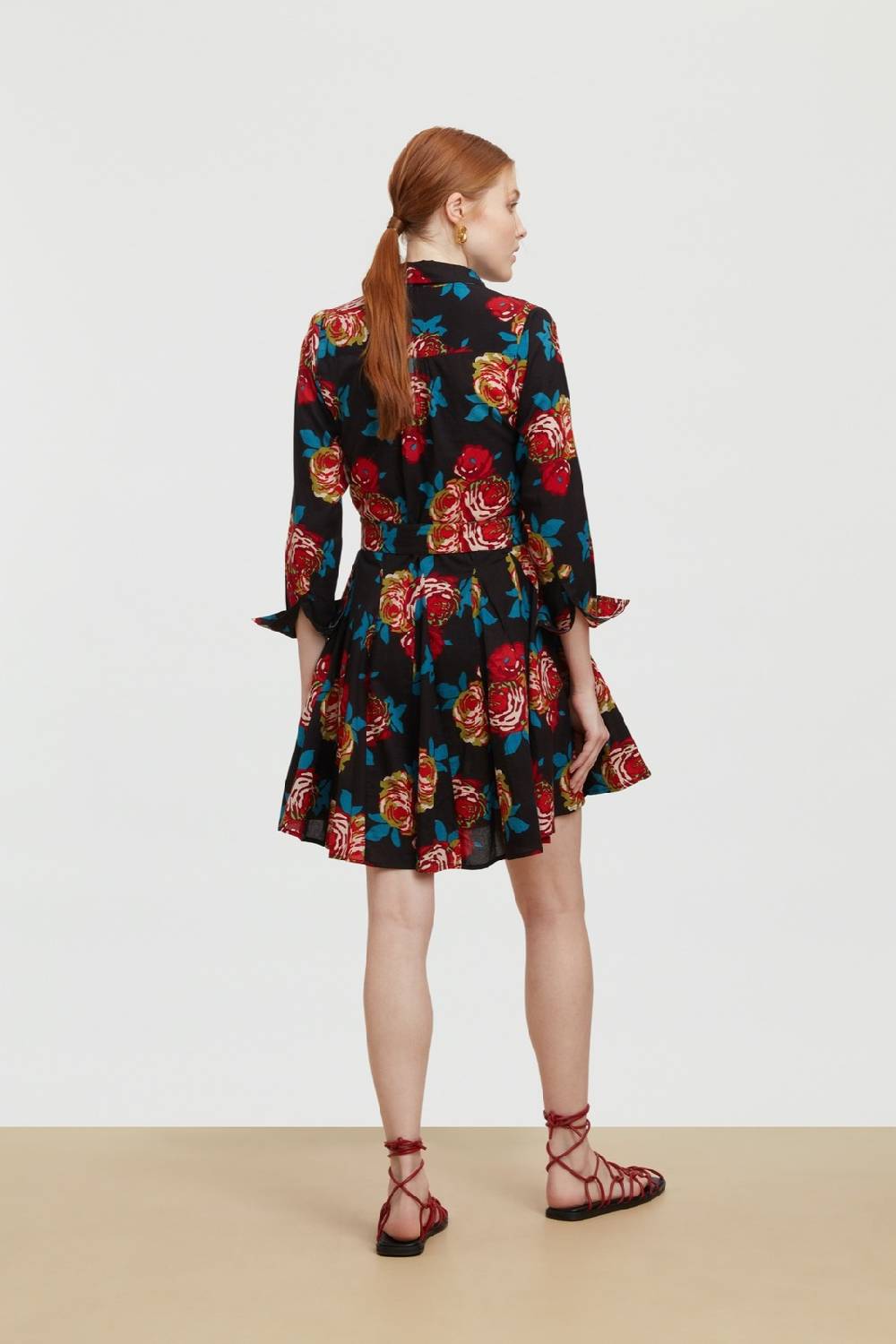 Lisa Corti abito datura bold rose black Spedizione gratuita