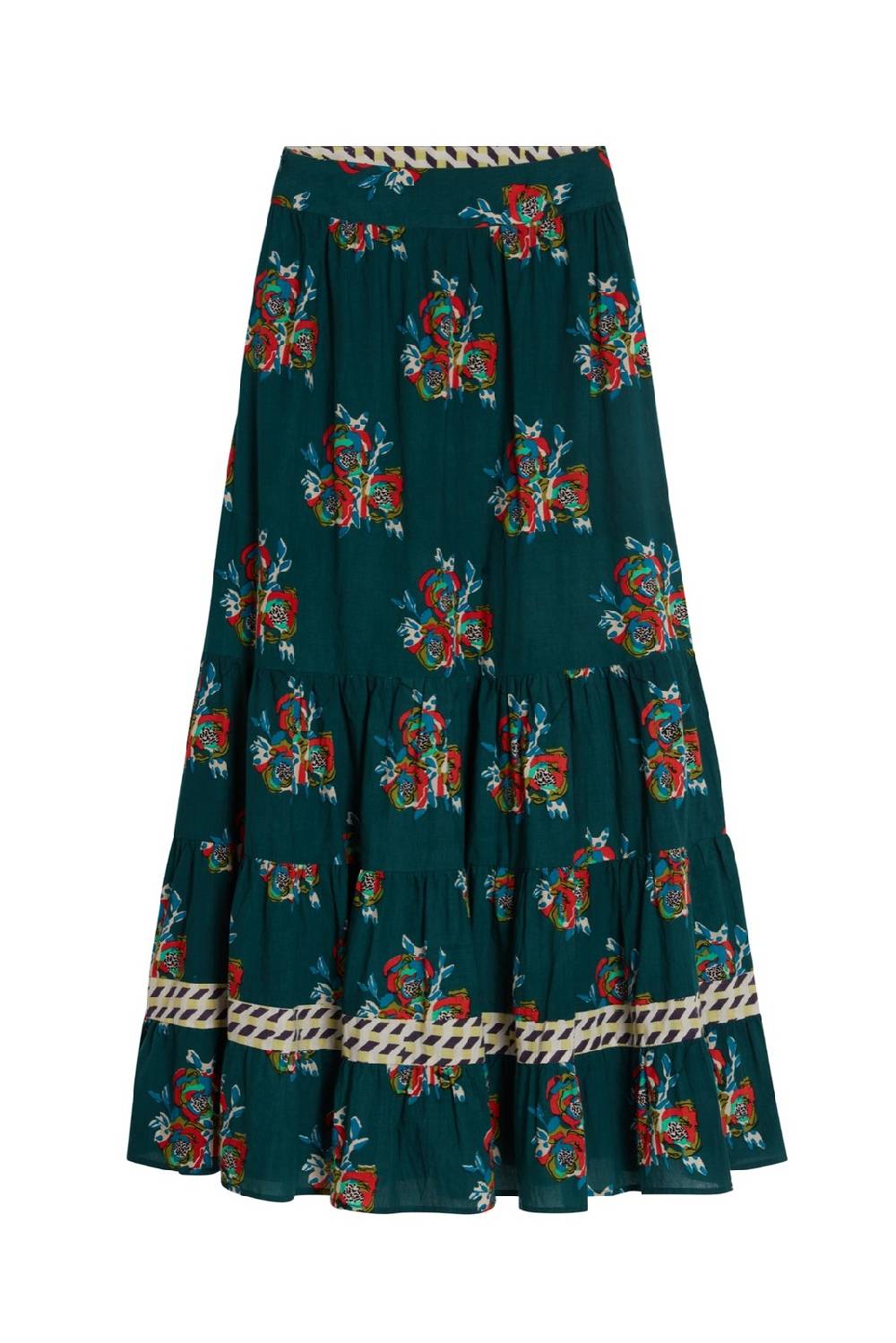 Lisa Corti gonna lehenga cubist rose peacock Flash Sale